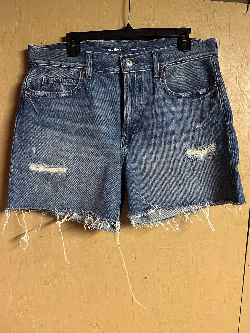 Old Navy Distressed Denim Jean Shorts in Blue